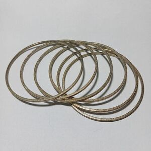 Gold Bangle Bracelets, Set of 6